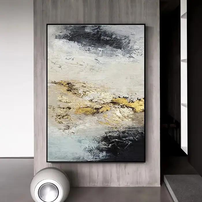 Peinture à l'huile peinte à la main sur feuille d'or