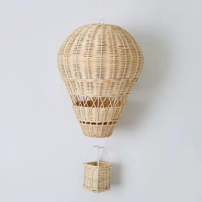 Décor de ballon à Air chaud en rotin tissé à la main