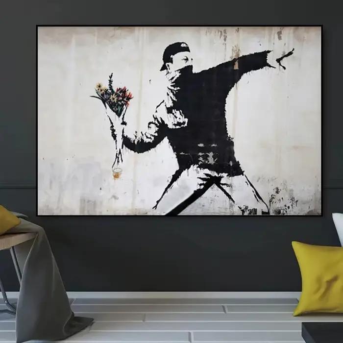 Banksy Art Street Graffiti mur Art toile peintures affiches modernes et impressions sur le mur pour salon décor Cuadros