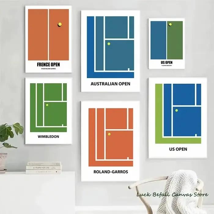 Affiches minimalistes de Tennis Grand Slam