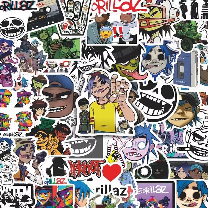 10/30/55 pièces Gorillaz groupe de musique autocollants Cool Graffiti autocollant bricolage Skateboard téléphone cahier étanche drôle décalcomanies décoration