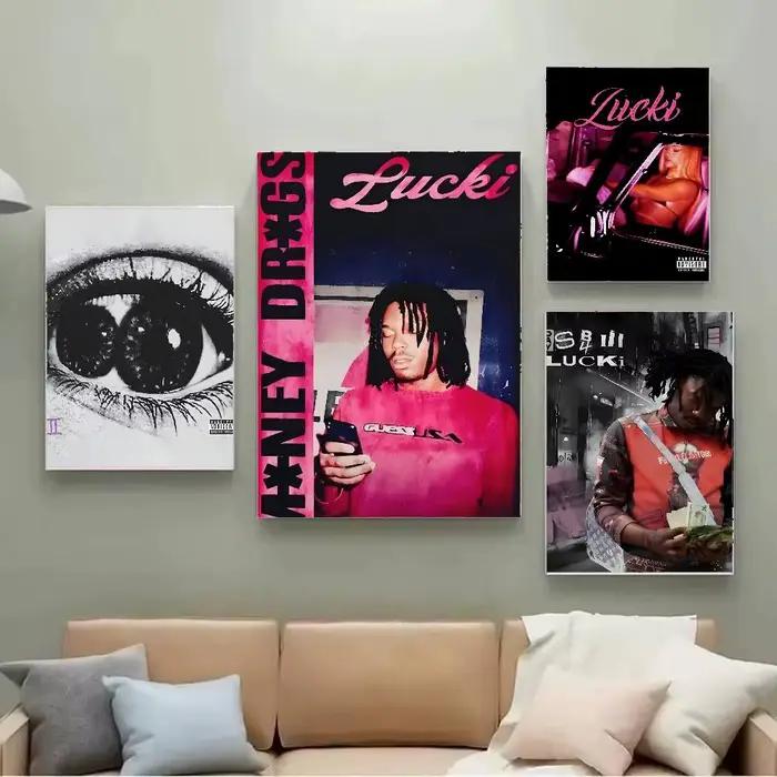 Art mural rétro Lucki rappeur