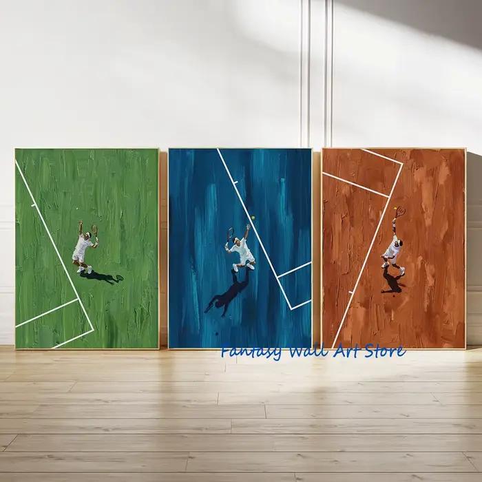 Affiche de tennis, peinture sur toile inspirée de la légende du sport