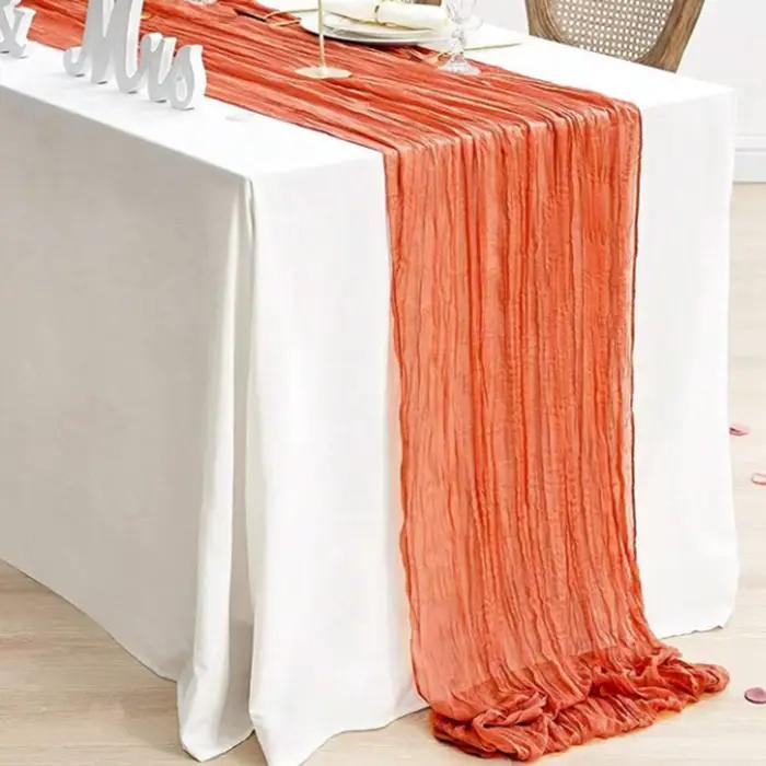 Chemin de Table en gaze semi-transparente