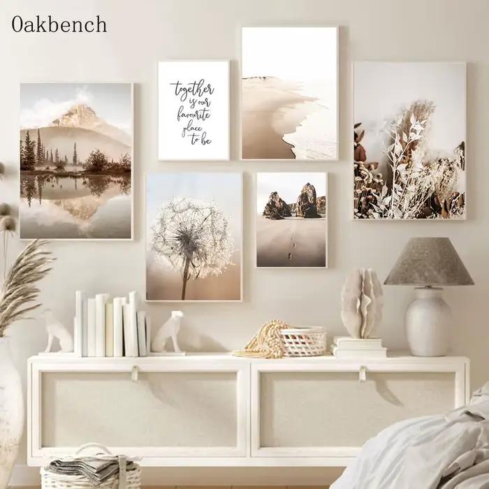 Toile d'art de paysage de montagne et de mer