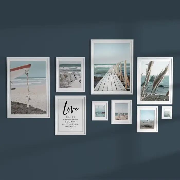 Peinture sur toile nordique de paysage marin