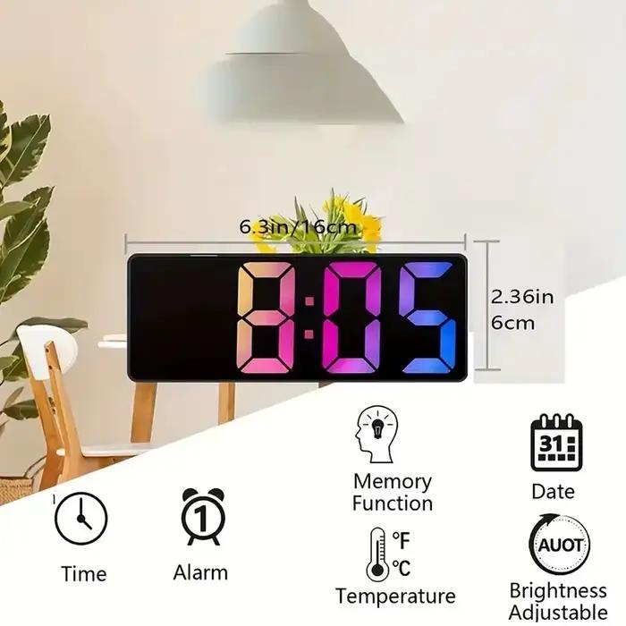 Dernière horloge numérique LED réveil chambre