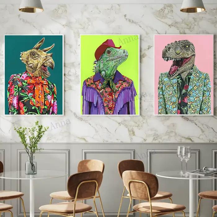Affiche Pop Art moderne avec animaux