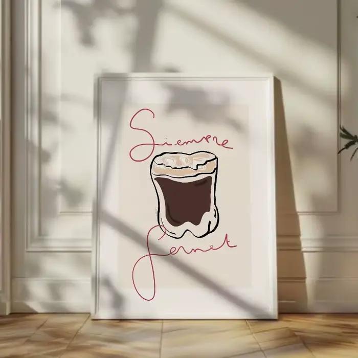 Affiches et impressions tendance de café latte et d'espresso pour la cuisine