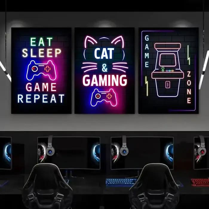 Affiches de décoration de salle de jeu
