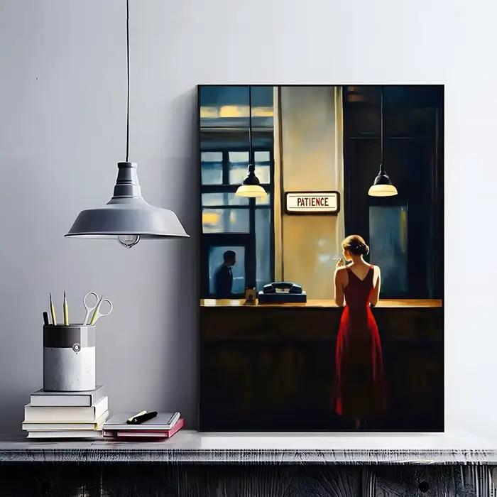 Affiches réalistes d'œuvres d'art d'Edward Hopper