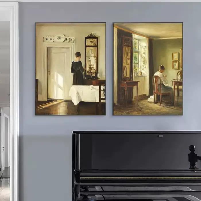 Peinture à l'huile Antique sur toile pour femme