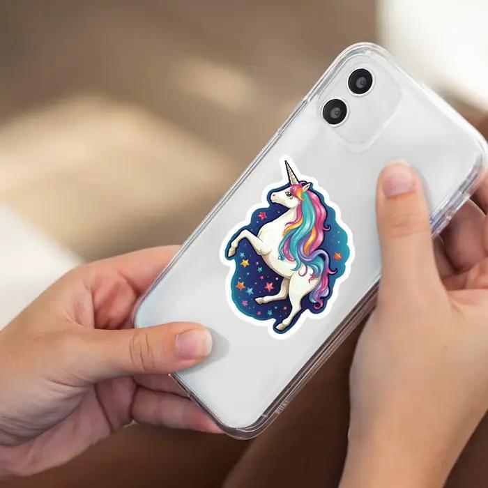 Autocollant licorne de dessin animé mignon