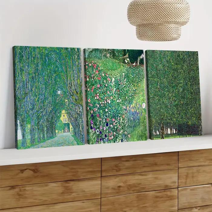 3 reproductions de peintures célèbres de Klimt