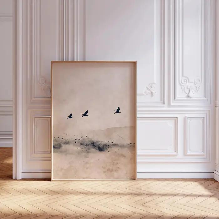 Japandi affiche neutre minimaliste Art impression japonaise mur Art