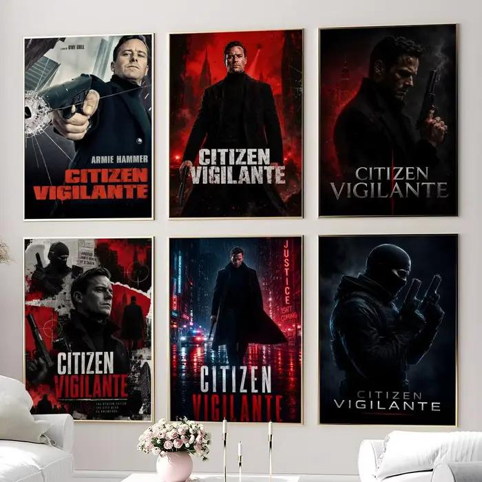 Affiche de film C-Citizen Vigilante, impression artistique murale, convient pour le salon, la chambre à coucher, le bar, la salle de séjour, décoration de la maison, cadeau