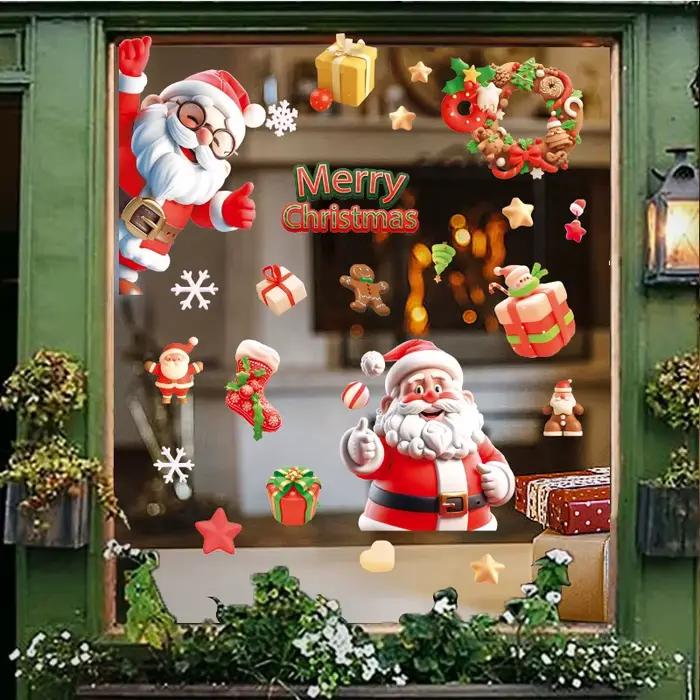 Autocollants Électrostatiques de Fenêtre de Noël