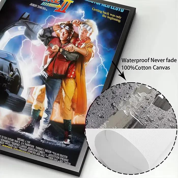 Affiches de trilogie du film Vintage retour vers le futur
