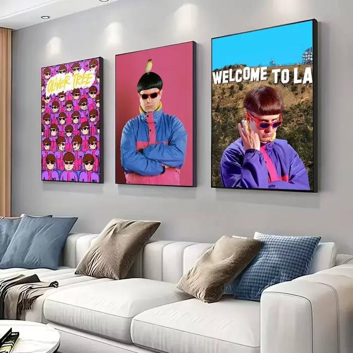 Affiche O-Oliver Tree Singer pour une décoration moderne dans les bureaux à domicile