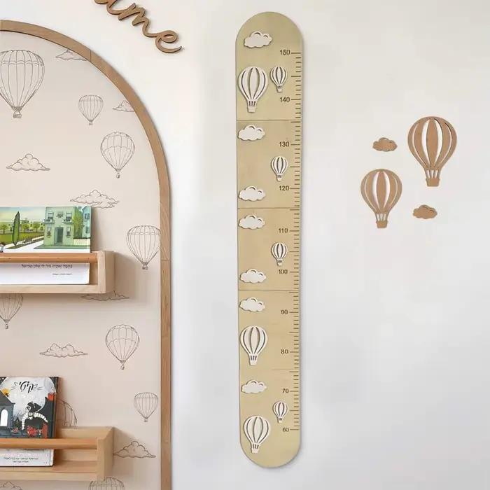 Tableau de croissance en bois pour mur - Tableau de taille pour enfants