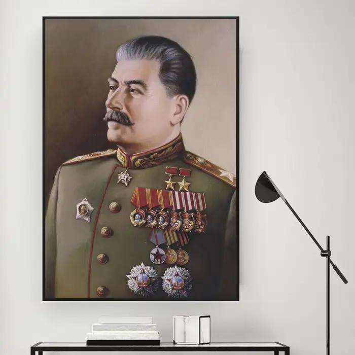 Célèbre russe Joseph Staline Portrait affiche et impression toile peinture rétro Figure mur Art pour salon décor à la maison Cuadros
