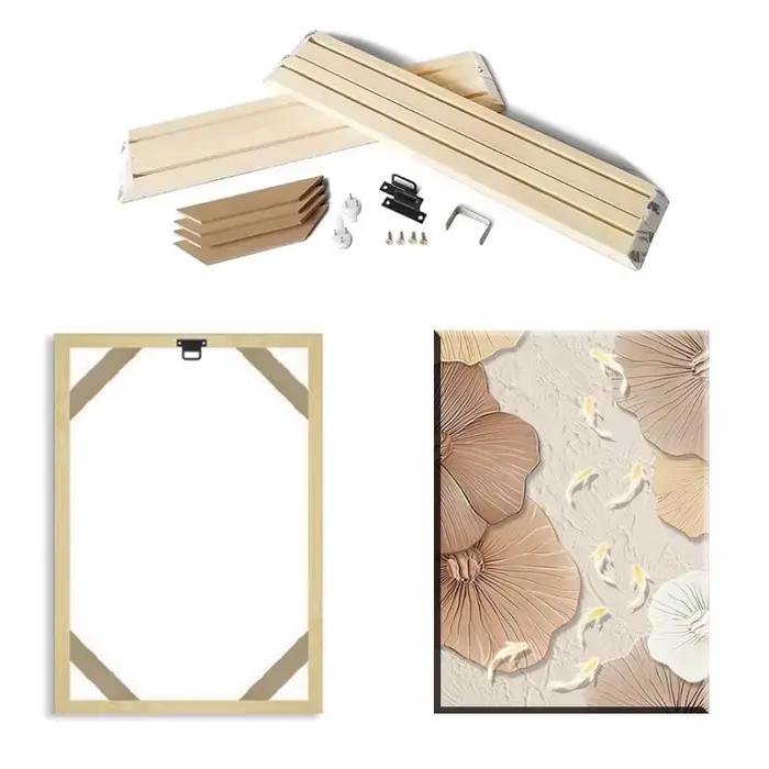 45x65 50x70 30x40cm cadre de peinture d'art mural cadres en bois pour toile
