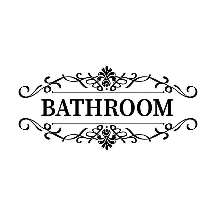 HOToilet-Autocollants décoratifs en vinyle pour porte et mur