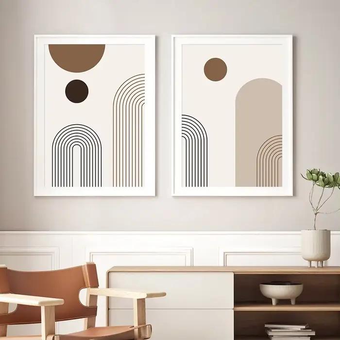 Toile d'art mural esthétique abstrait scandinave