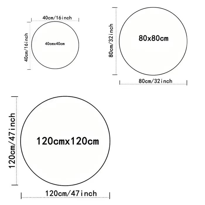 Tapis rond tissé à motifs géométriques