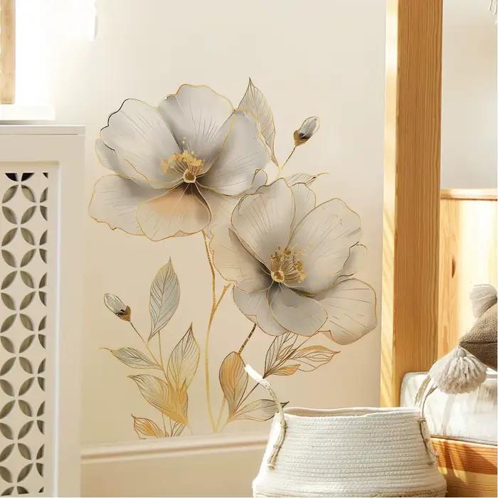 Autocollant mural de belles fleurs