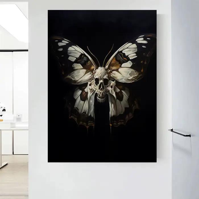 Peinture sur toile d'animaux gothiques en robe