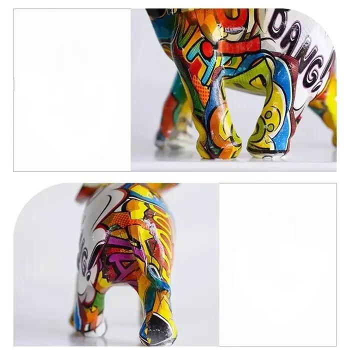 Statue d'éléphant de peinture nordique