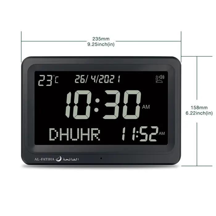 AL FATIHA – horloge murale LCD Azan