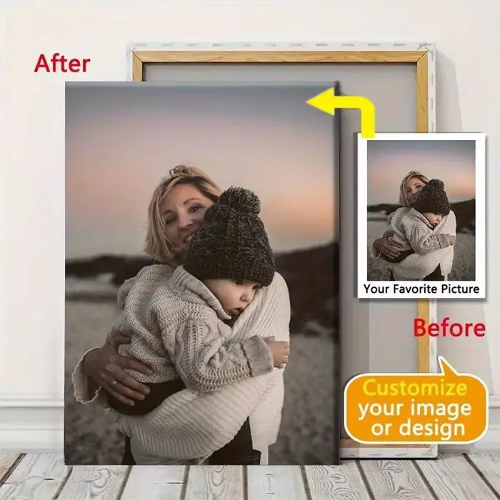 Impression sur toile encadrée personnalisable avec photo de famille — Art