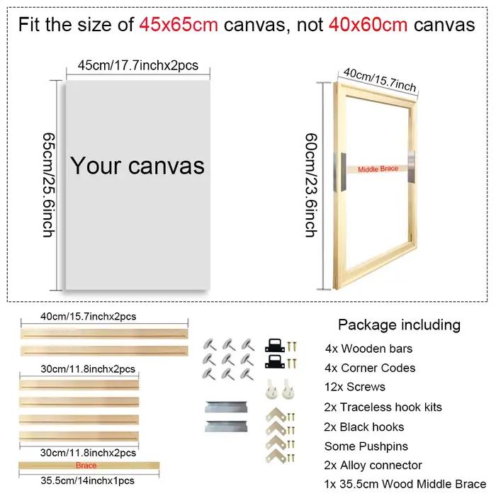 Cadre photo en bois naturel 35x55 40x60cm