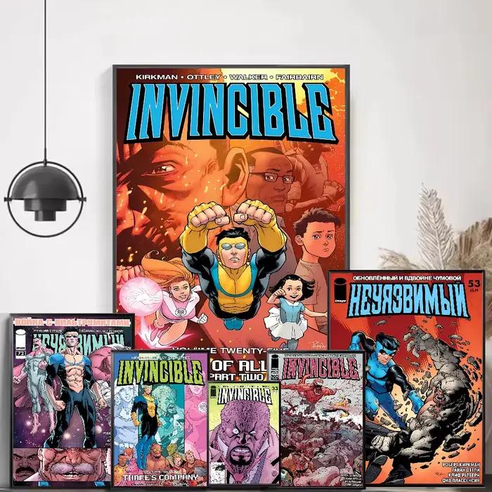 Affiche de dessin animé I-invincible, décor artistique pour maison, salon, chambre à coucher, Bar, café