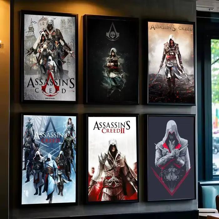 Affiche d'art de jeu AssassinES S Creed avec imprimés