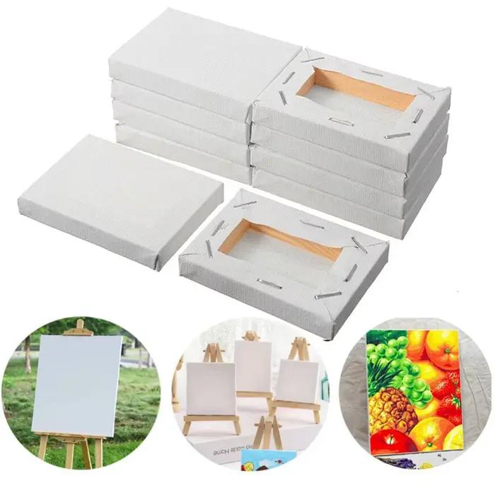 Petit cadre en bois blanc pour toile d'artiste
