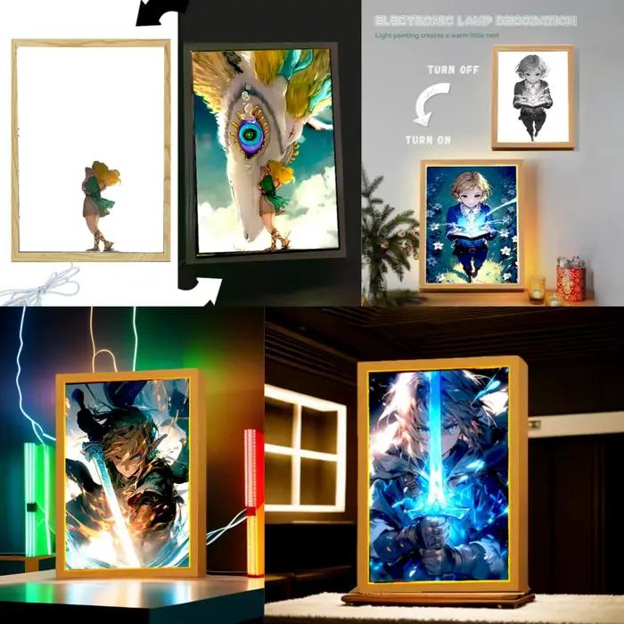 Légende de Zelda lumière peinture cadre Photo princesse