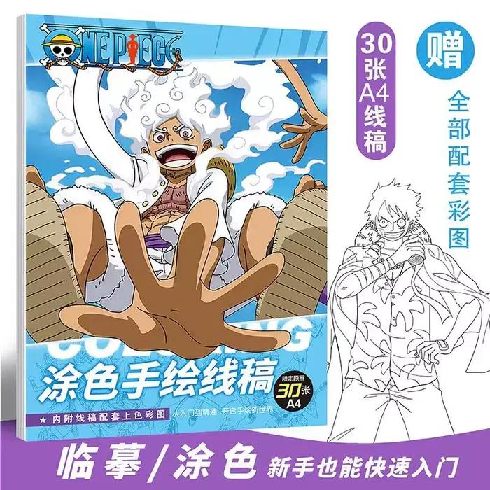 Carnet de croquis de personnages ONE PIECE, livre d'art de dessin animé coloré pour dessiner et améliorer vos compétences