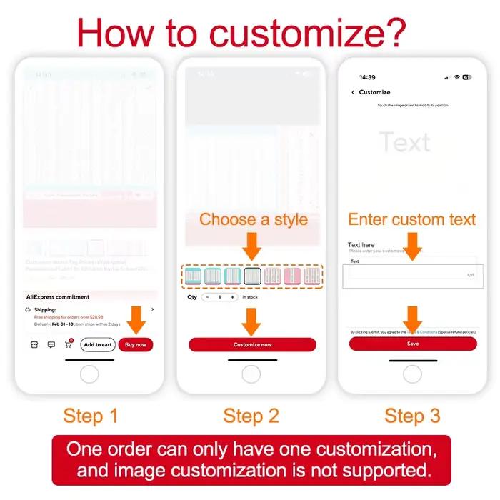 Autocollants de nom transparents et imperméables