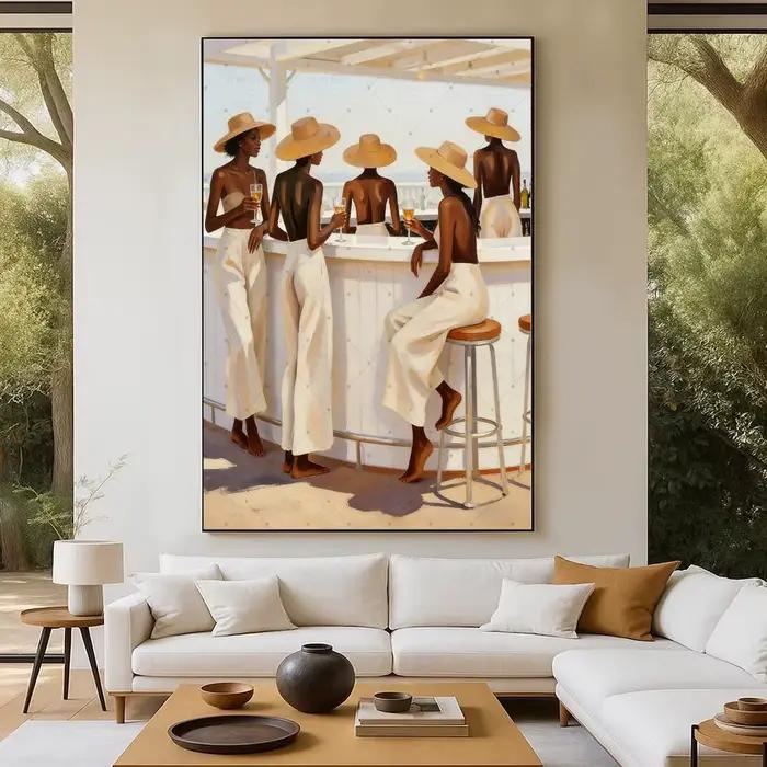 Peinture abstraite bohème féminine