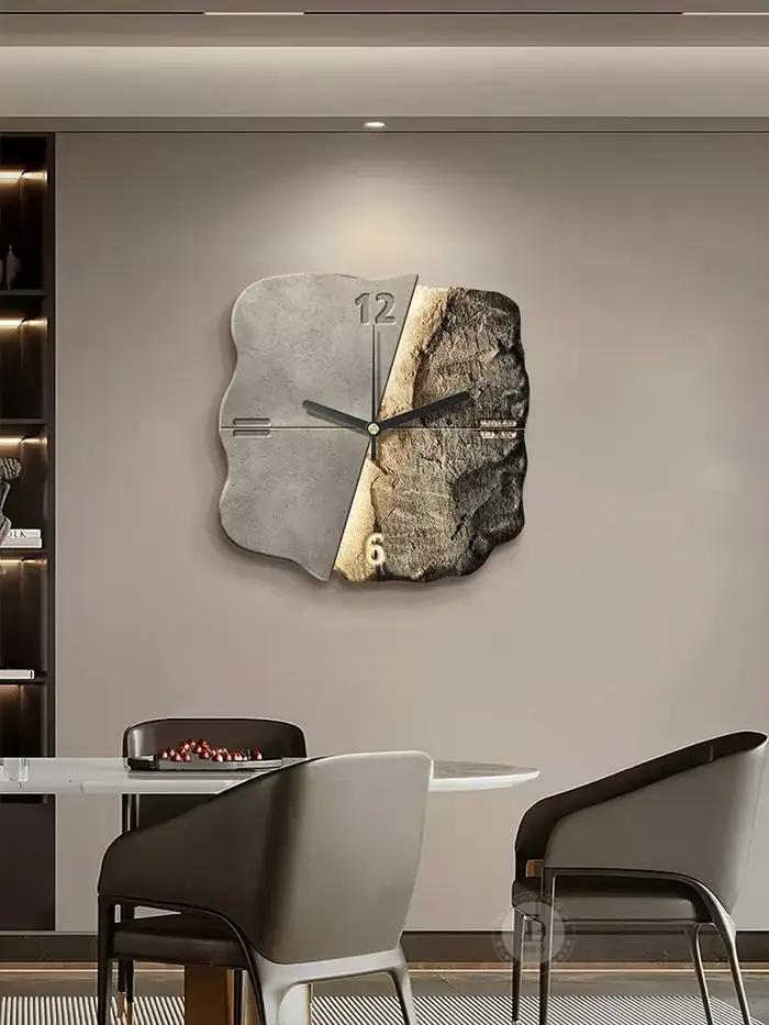 Horloge murale suspendue de luxe légère pour restaurant