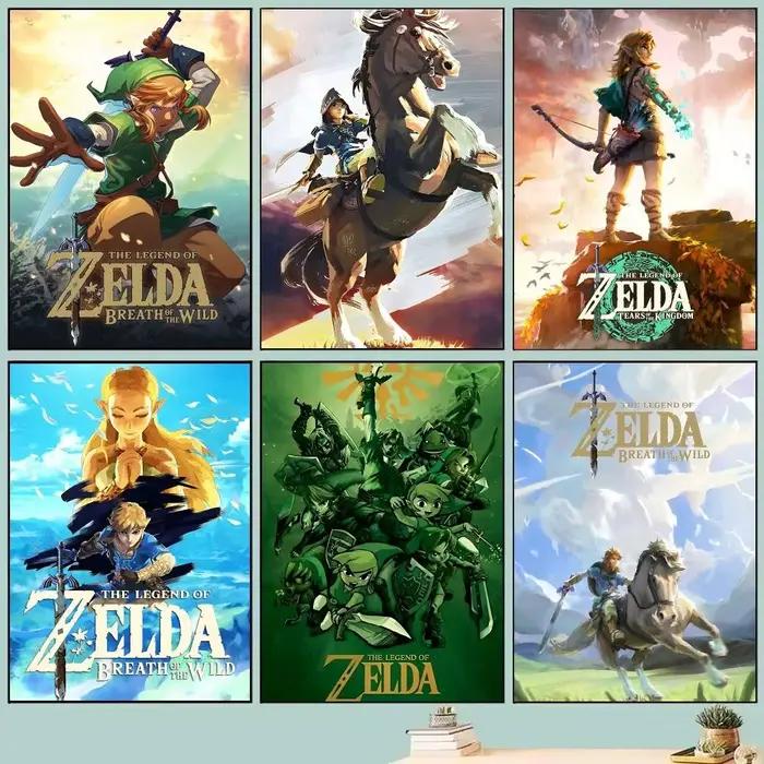 Affiches autocollantes imperméables pour jeux vidéo Anime L-Legend Z-Zeldas, idéales pour la décoration du salon, de la chambre à coucher et du bar