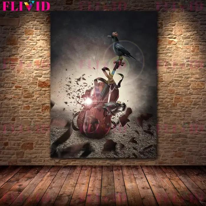 Toile d'art mural sur la peur et la solitude
