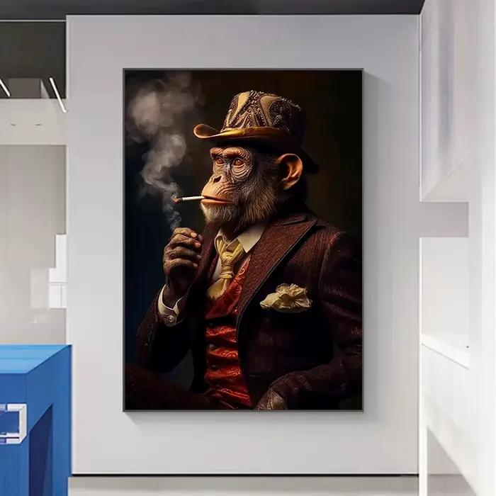 Affiche de Portrait de Singe Steampunk