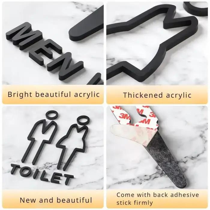 Autocollants muraux pour porte de salle de bain