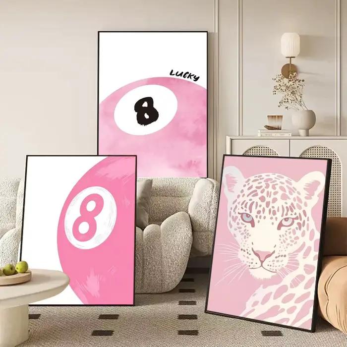 Affiche de décoration à motif rose