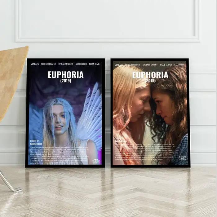 Affiche tendance TV Euphoria, impression de haute qualité, autocollant mural imperméable pour Bar, décoration de salon, cadeau