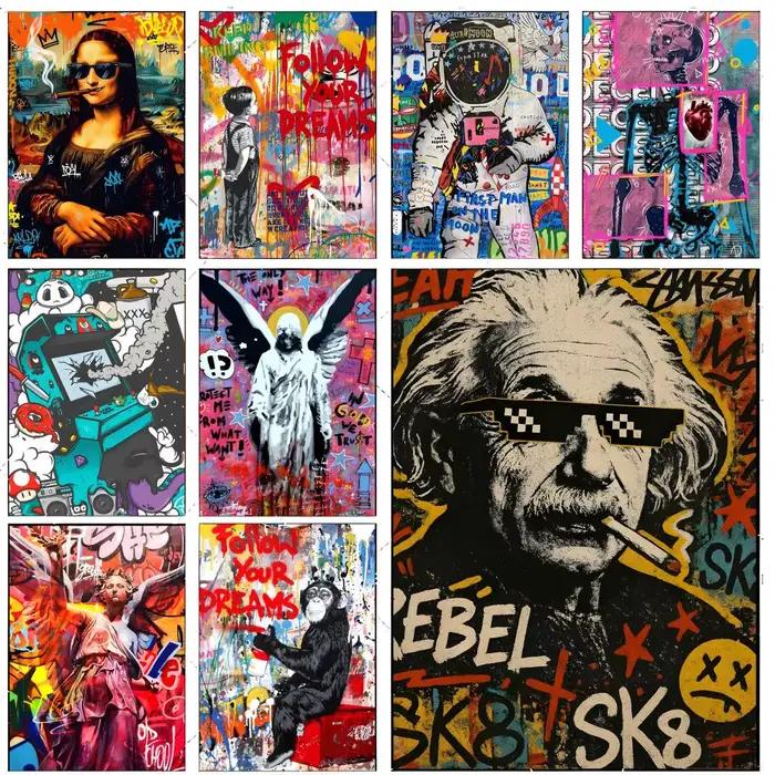 Affiche de style graffiti street art